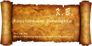 Kesztenbaum Benedetta névjegykártya